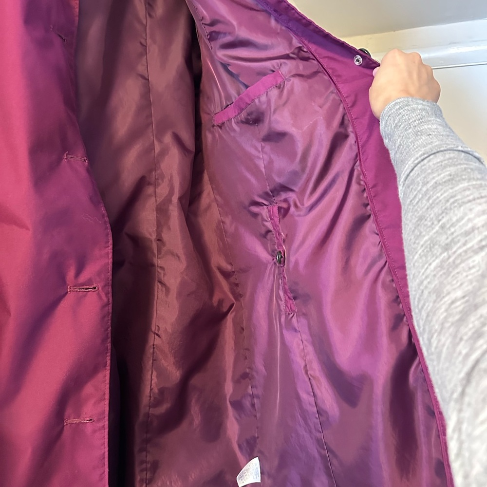 Warm Berry Trench Coat - Picture 4 of 4